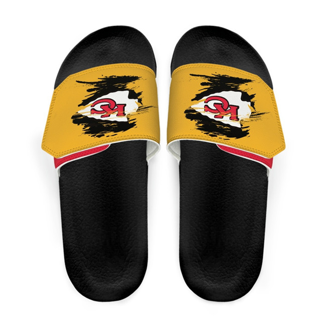 Men's Kansas City Chiefs Beach Adjustable Slides Non-Slip Slippers/Sandals/Shoes 005